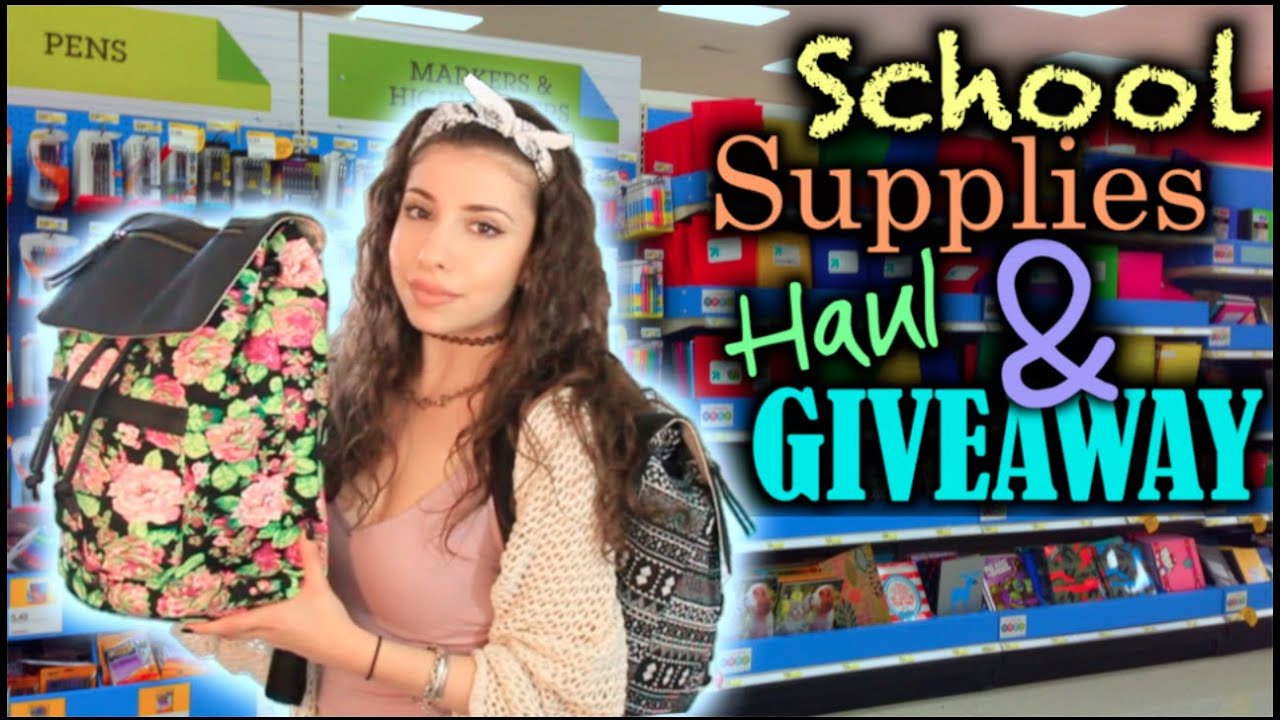 Back to School Supplies Haul 2014 + HUGE GIVEAWAY!!!