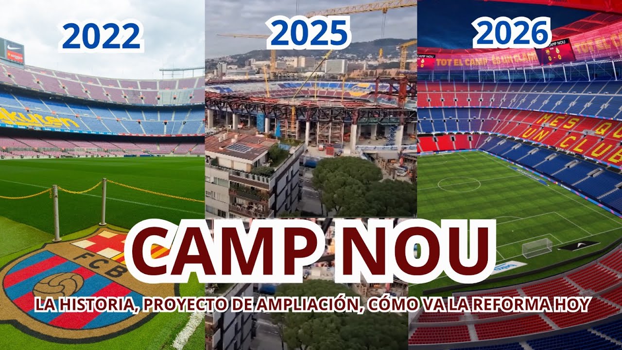 LA HISTORIA Y CÓMO SERÁ EL CAMP NOU DESPUÉS DE LA RENOVACIÓN, MIRA CÓMO ES HOY