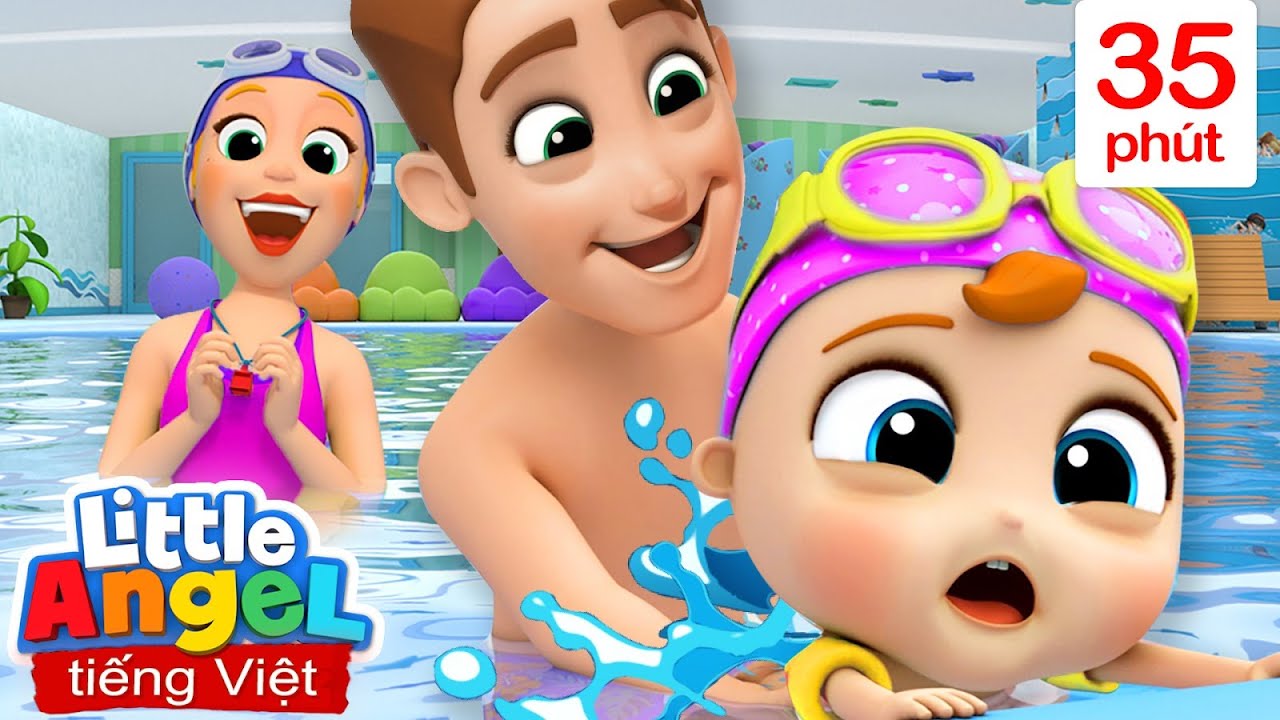 Em Bé Tập Bơi | Bé Đi Chơi Công Viên | Little Angel tiếng Việt Nhạc Thiếu Nhi