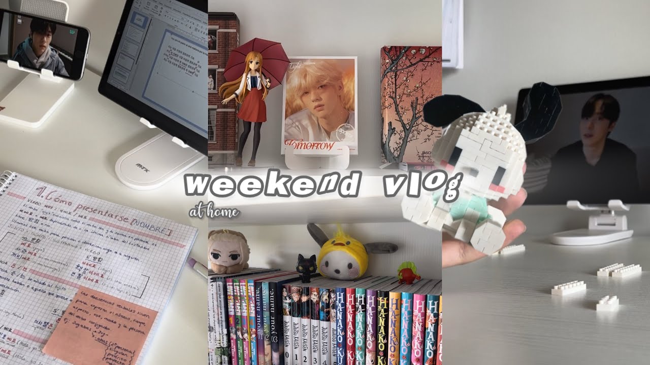 weekend vlog: photocards, txt album, pochacco lego, studying korean, no talking