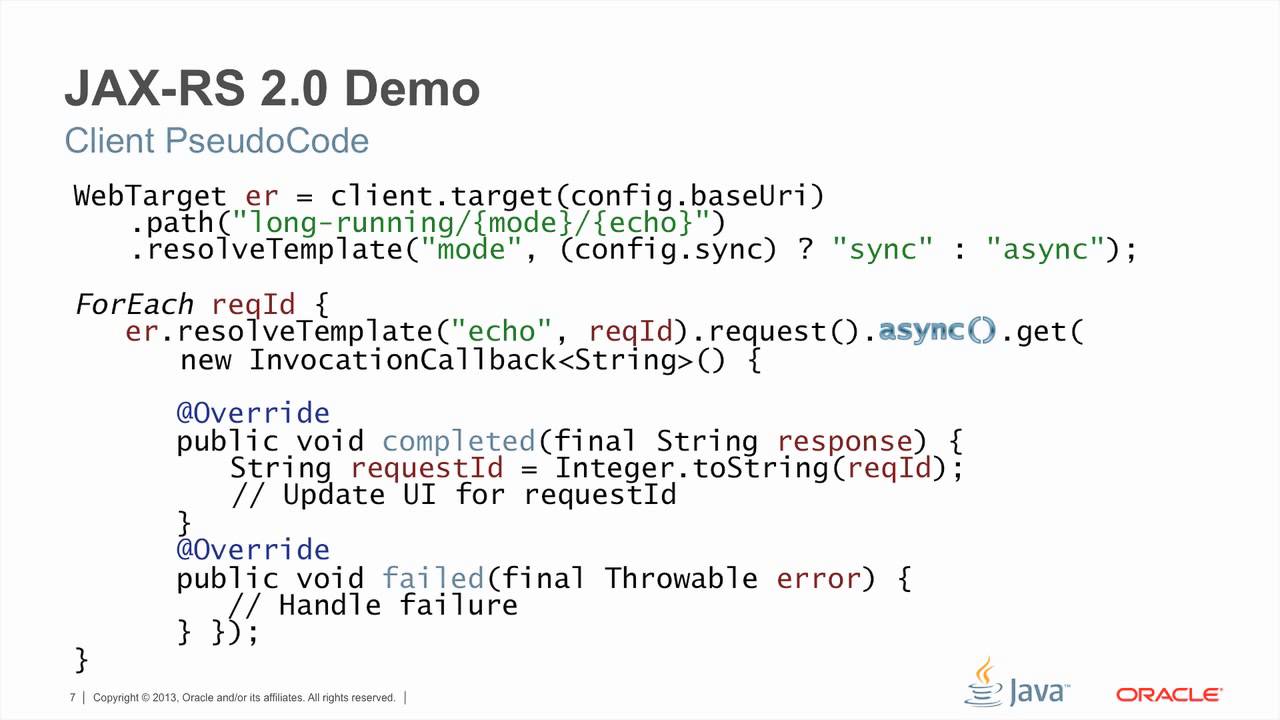 Java API for RESTful Web Services 2.0 Demo
