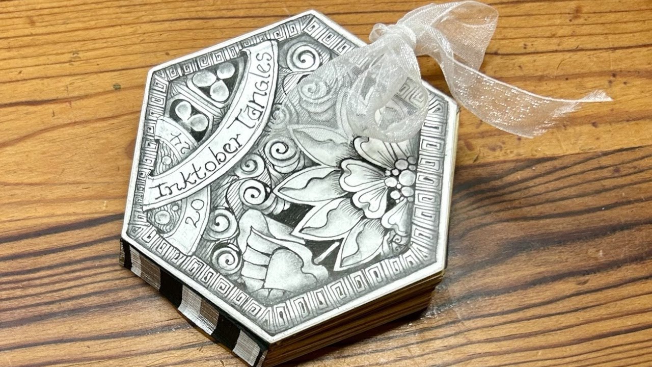 Inktober Tangles 2024 Booklet Flip Through
