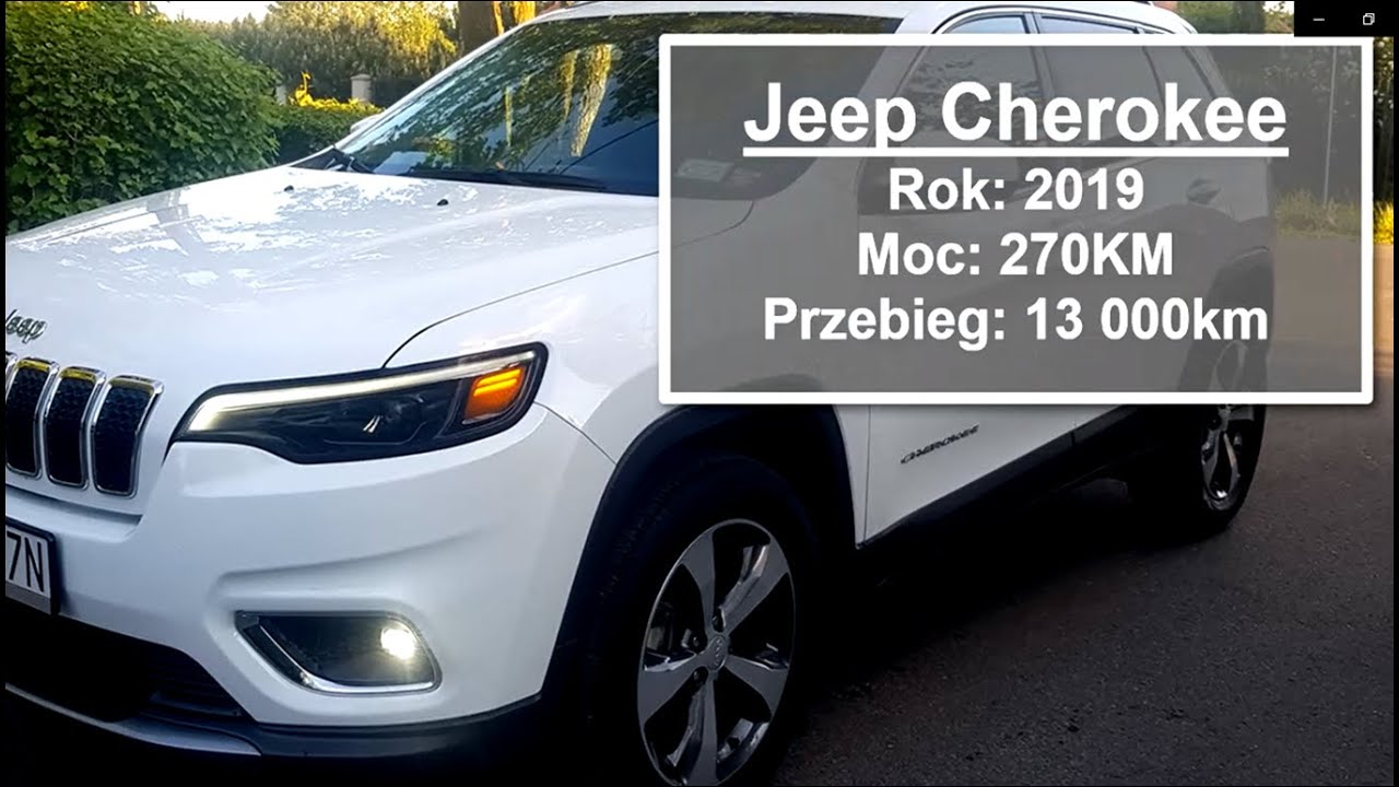 Jeep Cherokee 2019r, 3,2l V6, 270KM, przebieg 13 000 km