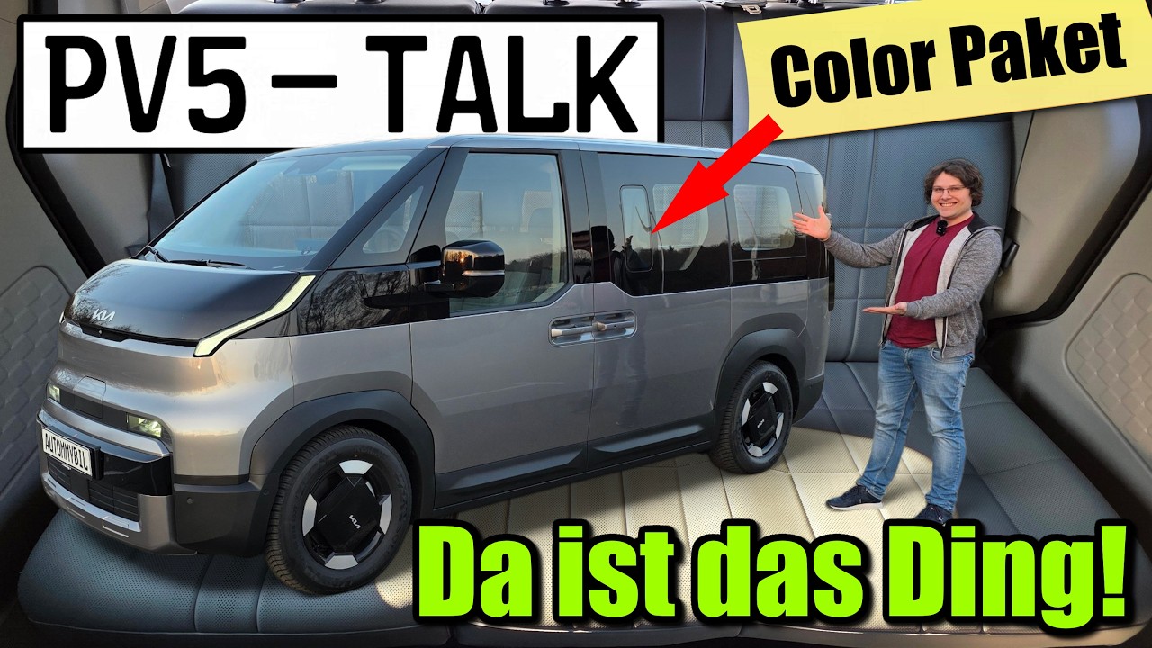 Kia PV5! Da ist das Ding! Color Paket - Interior Infos Details deutsch 2026 kein Test oder Review