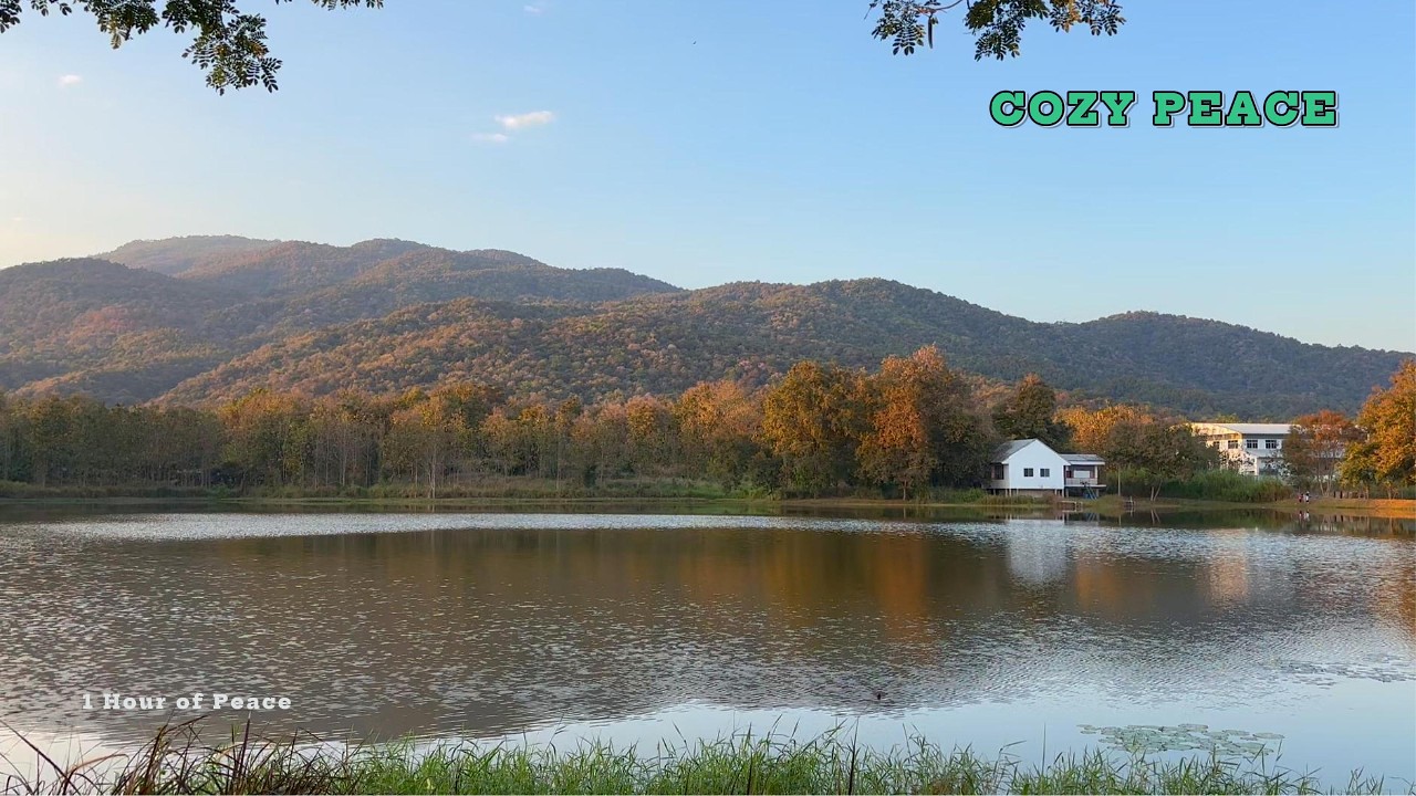 1 Hour Lakeside Serenity: Peaceful Water & Mountain Reflection (4K)