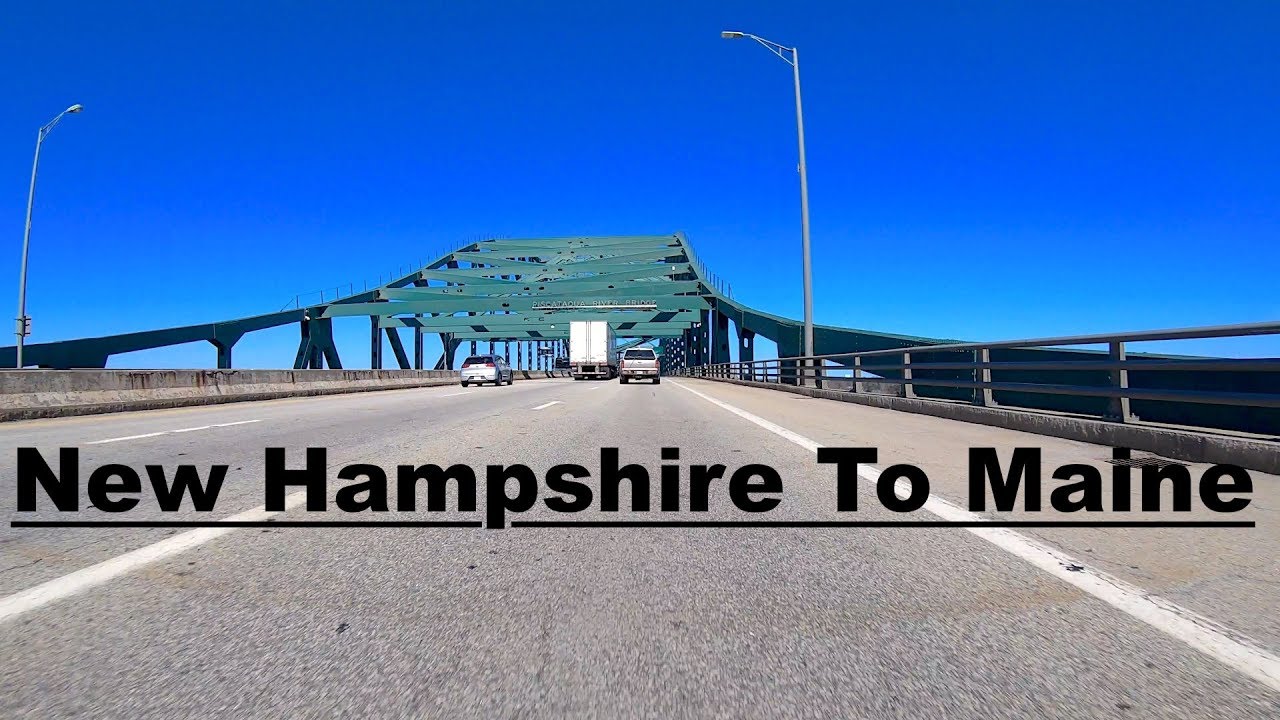 Driving from New Hampshire to Maine, USA
