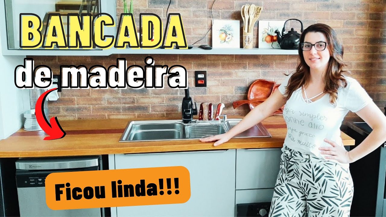 BANCADA DE MADEIRA PARA ÁREA GOURMET | Ótimo custo-benefício DIY - Lab de Ideias