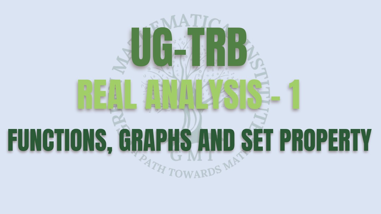 UGTRB Mathematics | Real Analysis Lecture 02 — Functions, Graphs & Set Properties