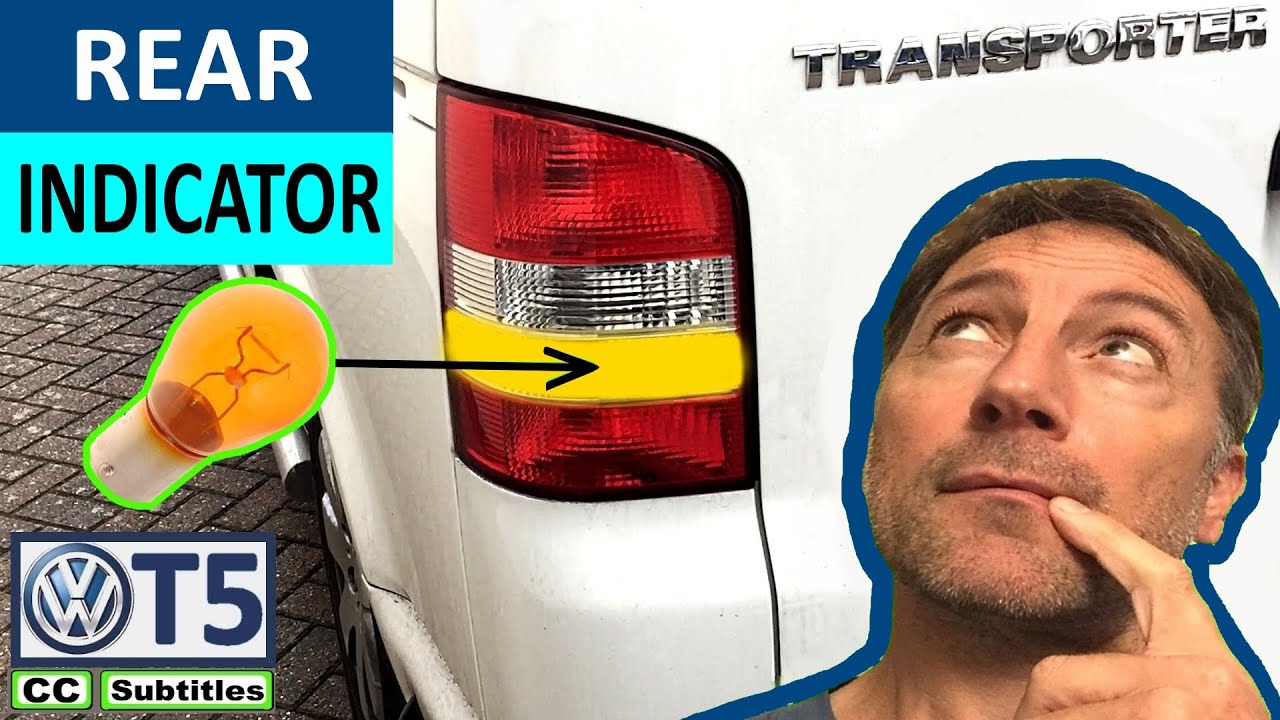 Как заменить задний указатель поворота VW T5 Transporter