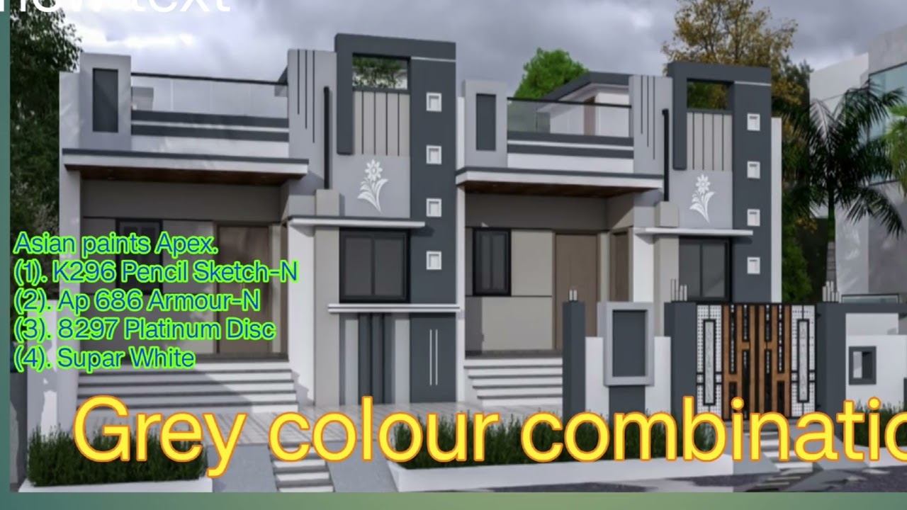 Asian Paints Apex Ultima !! Light And Dark !! Grey Colour Combination 