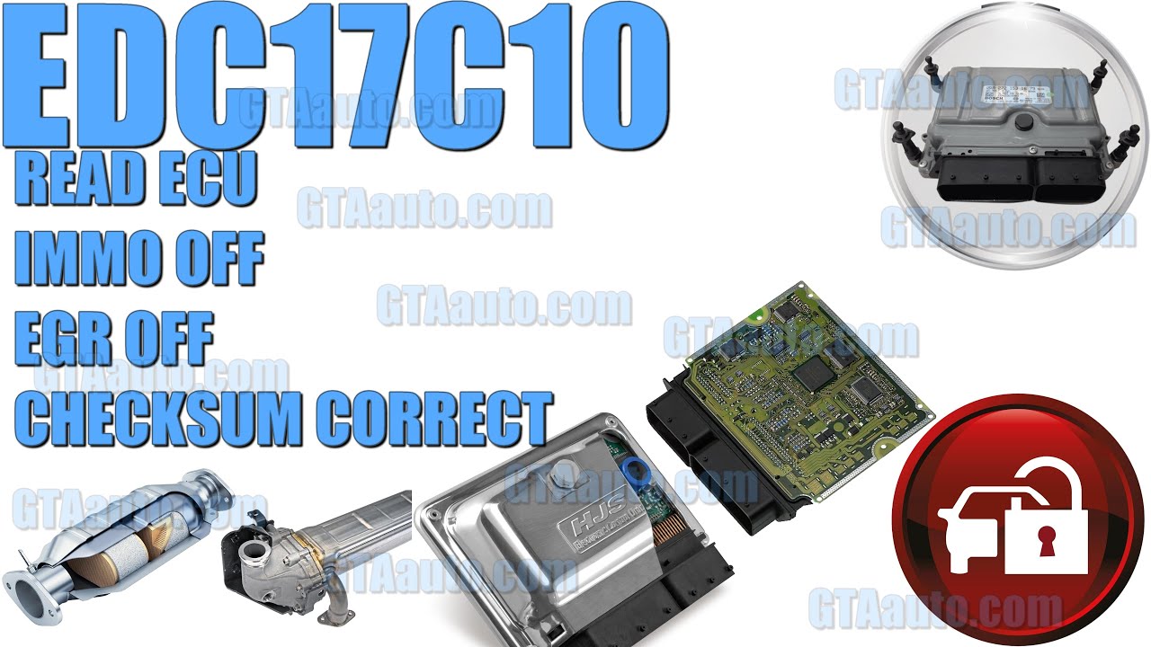 EDC17C10 READ ECU IMMO OFF EGR OFF CHECKSUM CORRECT 100% WORKING EASY