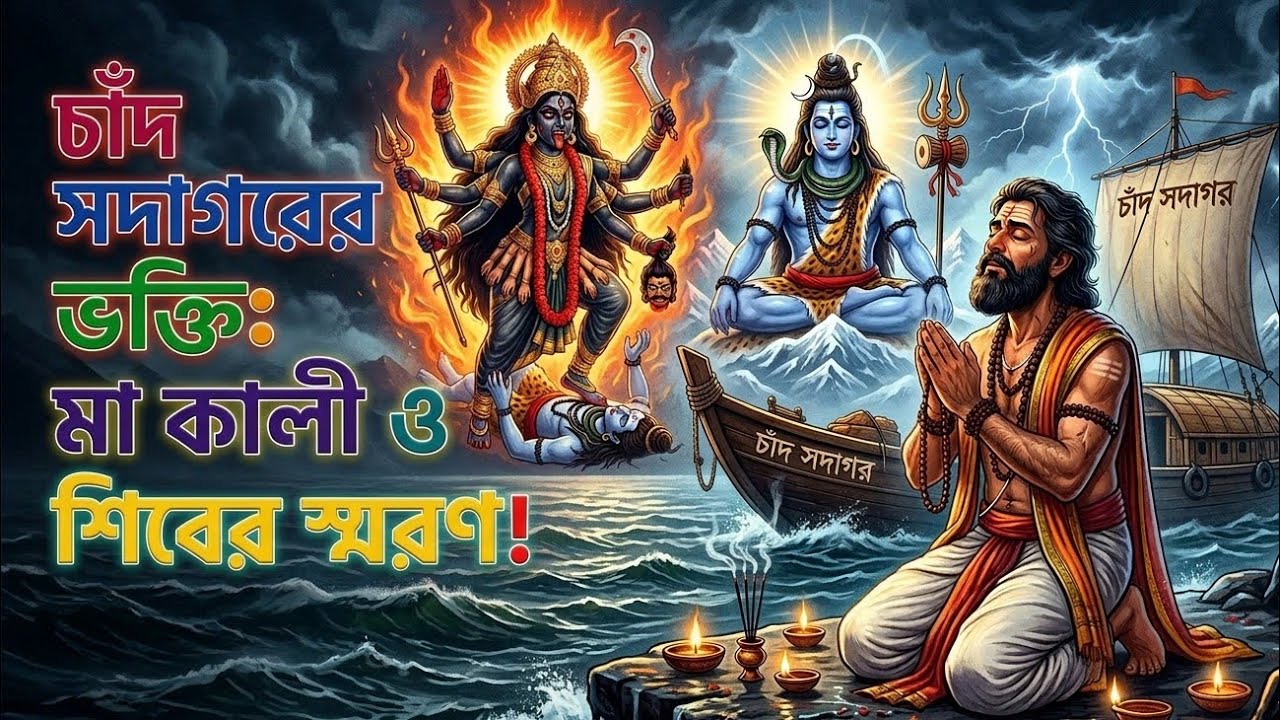 চাঁদ সওদাগরের ভক্তি: মা কালী ও শিবের স্মরণ|| মা মনষা গান | #tilok_music #monosamangalgan #foryou 