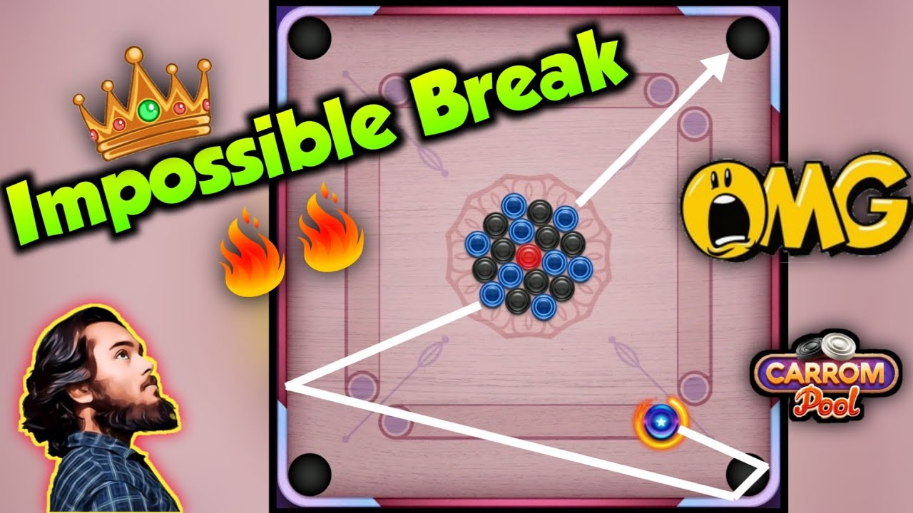 ⭐Carrom Pool⭐ OMG 😮 Is this Possible? Unbelievable Break 🤩 and hard gameplay🔥