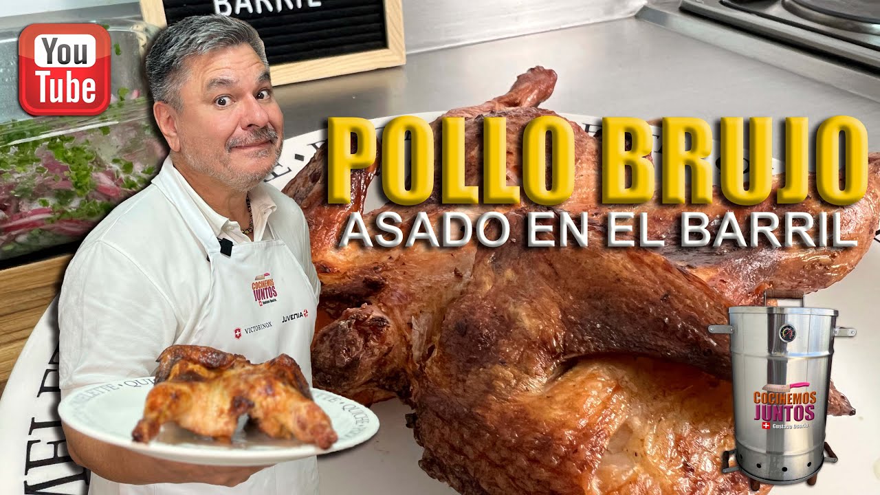 Como hacer POLLO ASADO AL BARRIL ✅💯