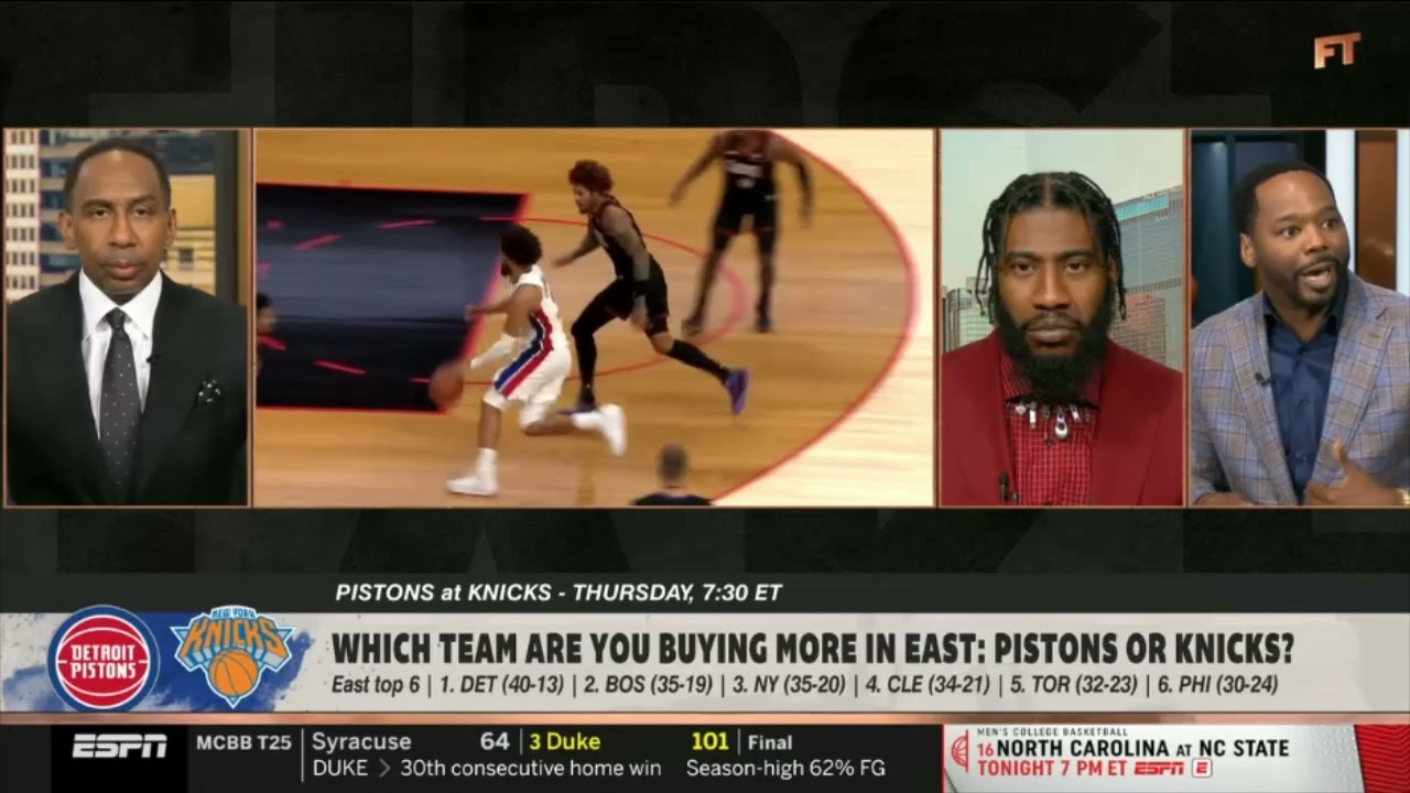 Which team are you buying more in East: Pistons or Knicks? - Stephen A. Smith discuss | FIRST TAKE