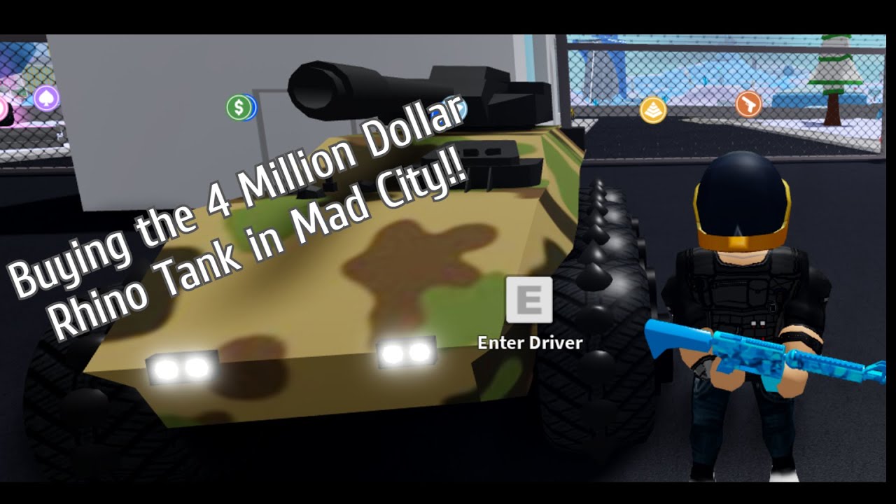 Buying the 4 Million Dollar Rhino Tank in Mad City ROBLOX (ROBLOX)