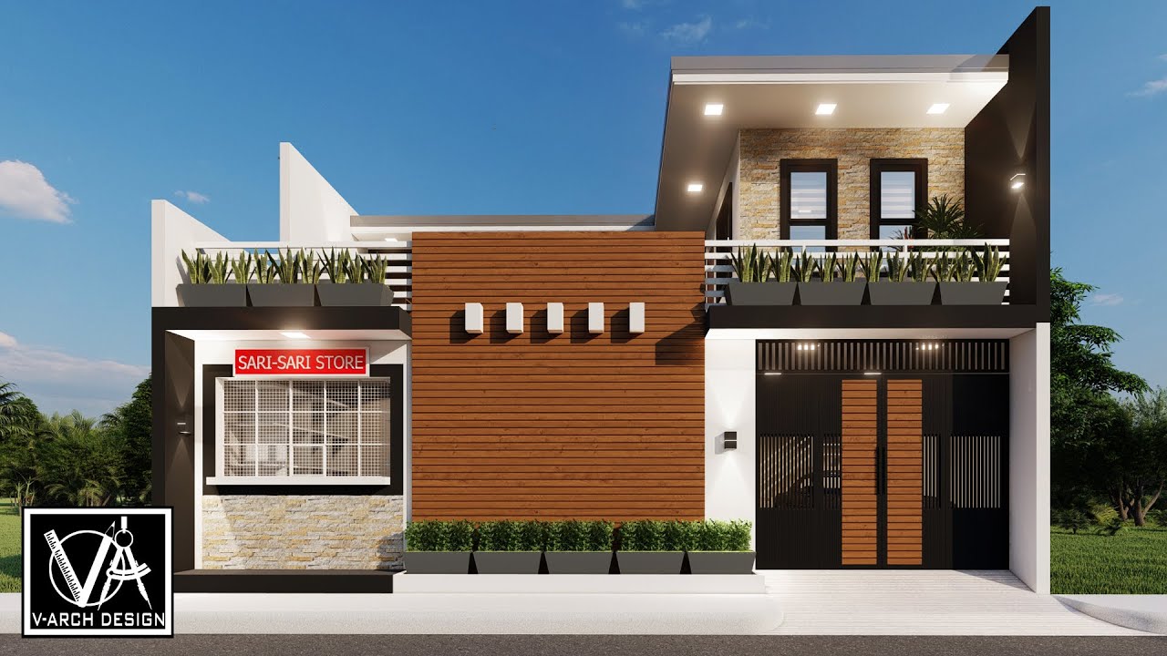 10X 10 2 STOREY HOUSE DESIGN WITH ROOF DECK (100 SQM) - 3 BEDROOM