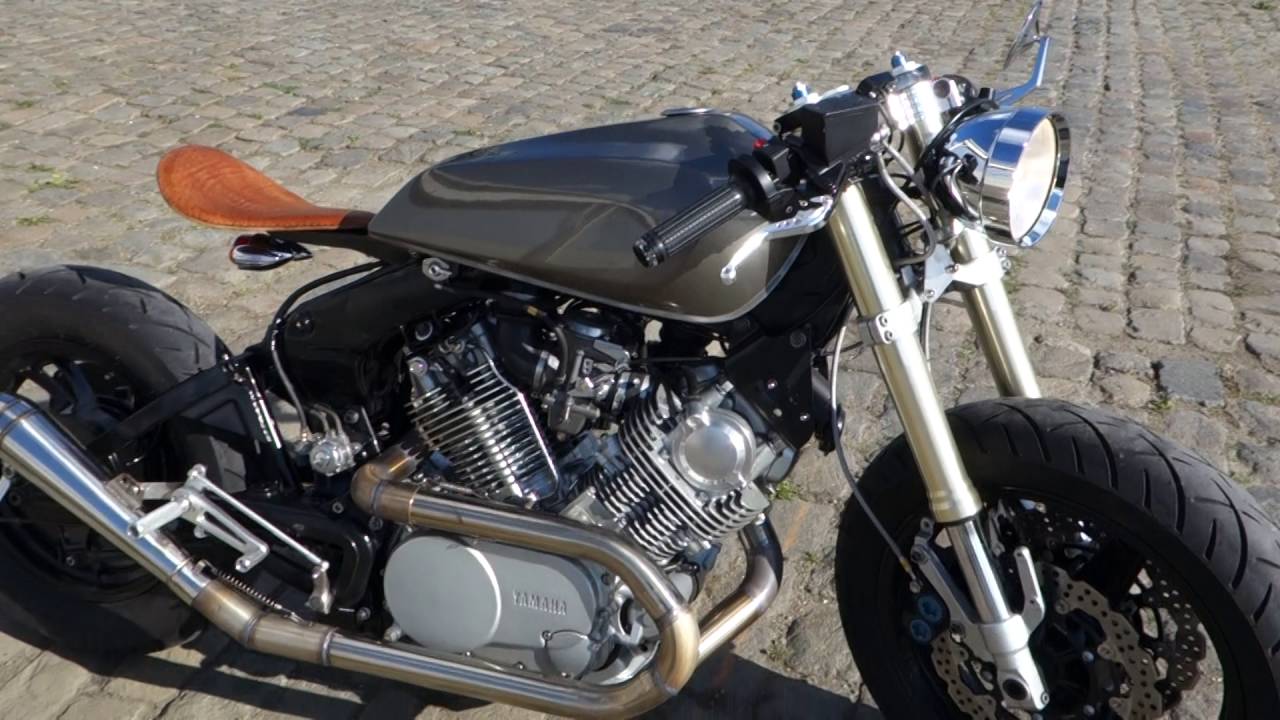 Yamaha Virago XV750 Cafe Racer build finished with start