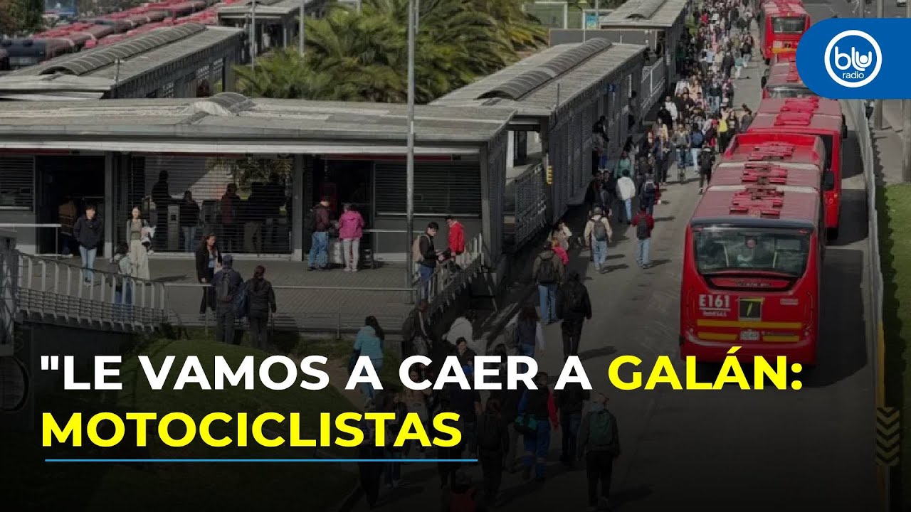 Motociclistas bloquean estaciones de TransMilenio en protesta contra el decreto de movilidad
