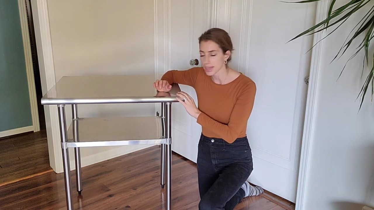 Review of Aplancee Stainless Steel Table, 36 x 24 Inches Prep & Work Table with Adjustable