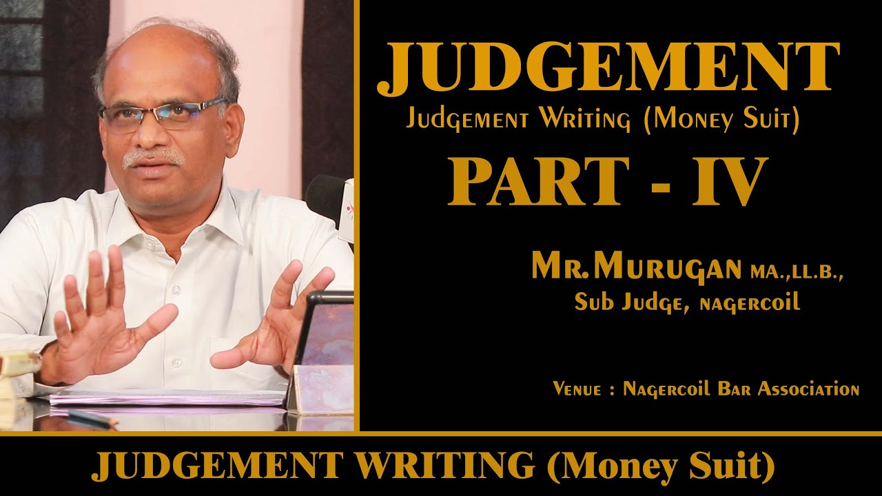#judge | Money Suit Judgement Writing class by Mr.Murugan Sub Judge