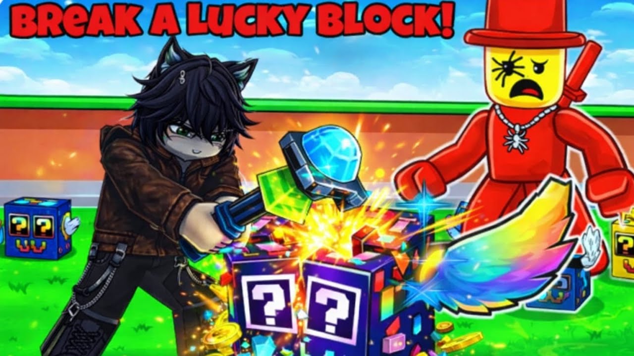 Tried Sammy's New Game BREAK A LUCKY BLOCK in Roblox 