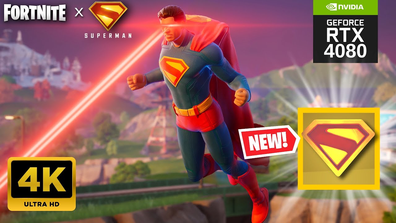 NEW Superman SKIN & MYTHIC Gameplay | FORTNITE x SUPERMAN | 4K