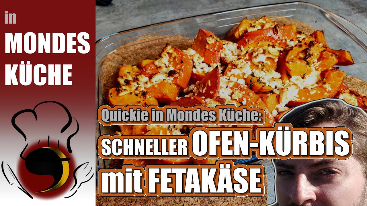 Einfaches OFEN-KÜRBIS mit FETA Rezept (vegetarisch/glutenfrei) | Quickie in Mondes Küche