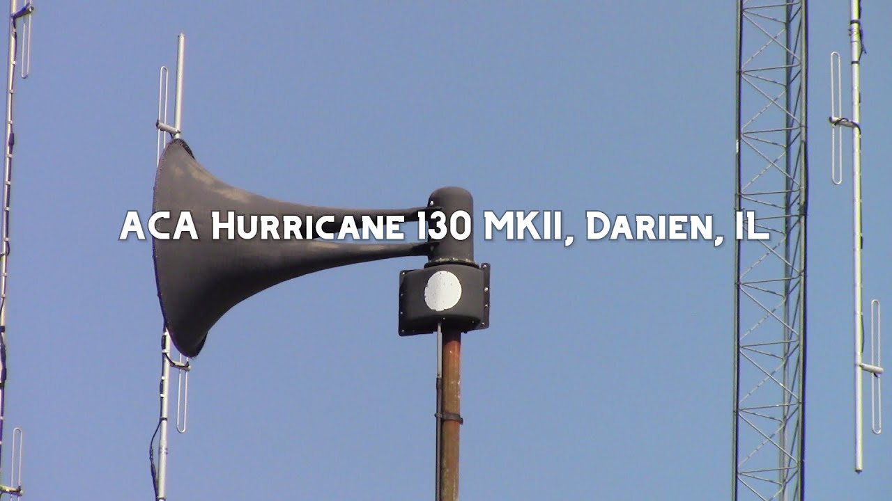 ACA Hurricane 130 MKII alert monthly siren test, Darien, IL