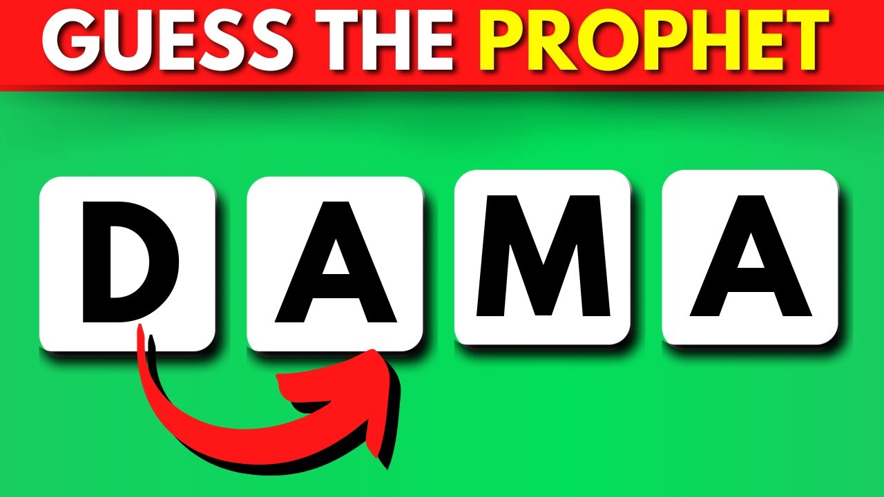 Guess The Prophet By The Scrambled Letters | Guess The Prophet Quiz | Islam Quiz