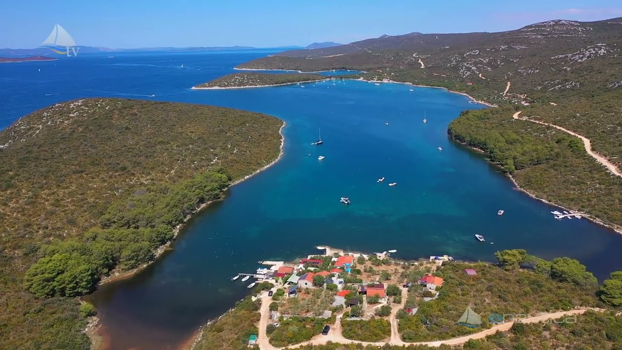Zaliv Soline, otok Pasman (Hrvaška iz zraka)