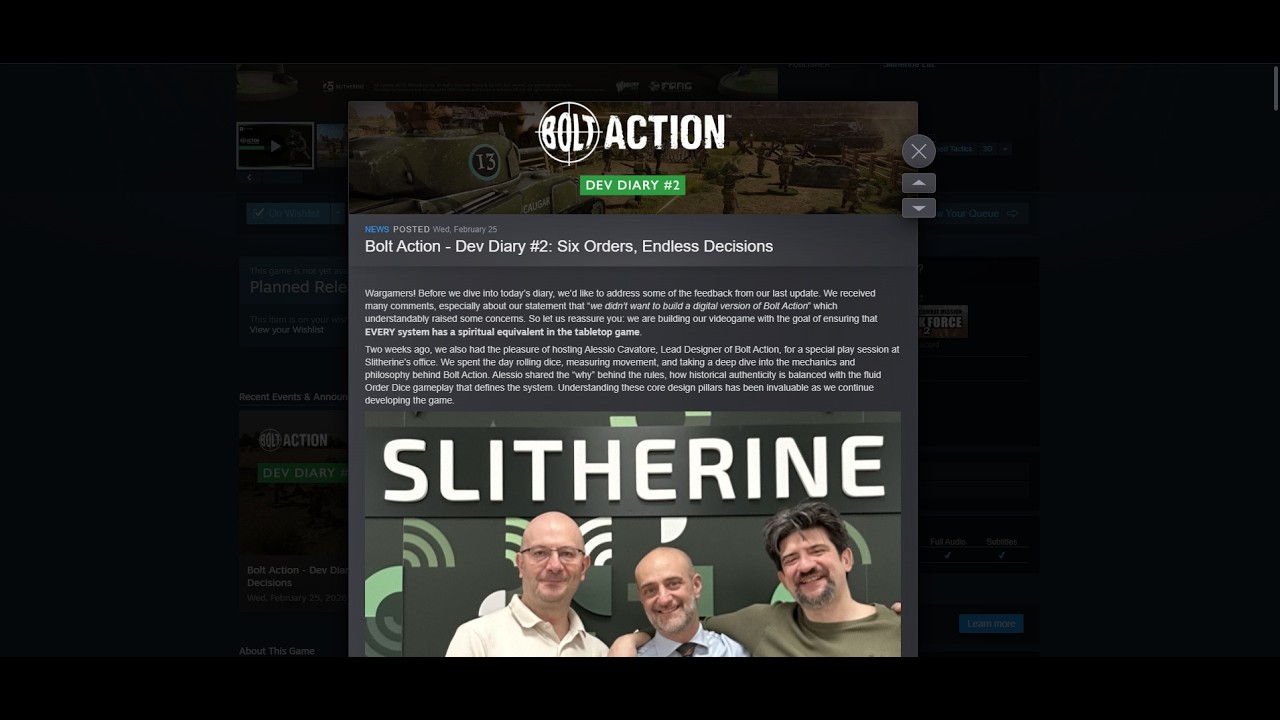 Lets TALK - Bolt Action - Dev Diary 2! Some more insights!