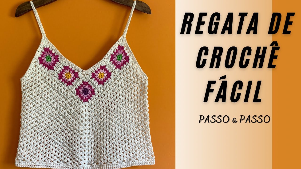 REGATA DE CROCHÊ VERÃO FÁCIL Tam M/G  por  @CrisTelesCroche