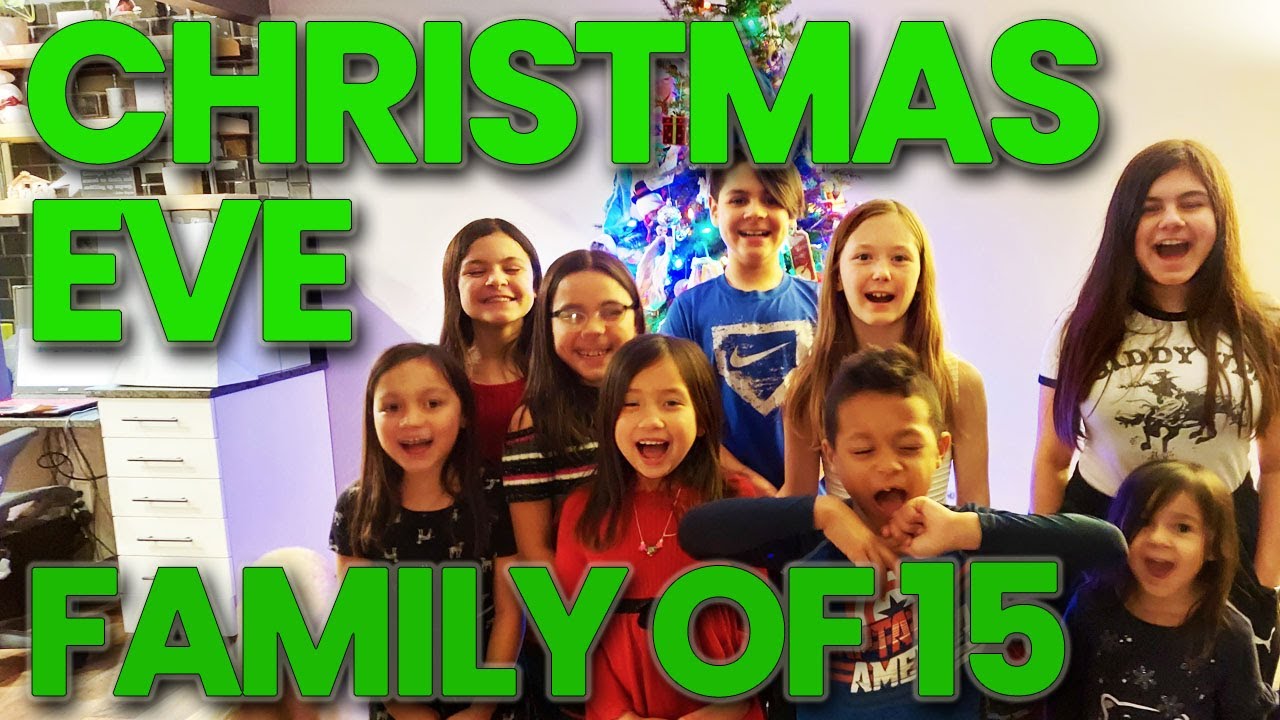 FAMILY of 15 Christmas Eve Celebration!  (Large Family Adoption Life)