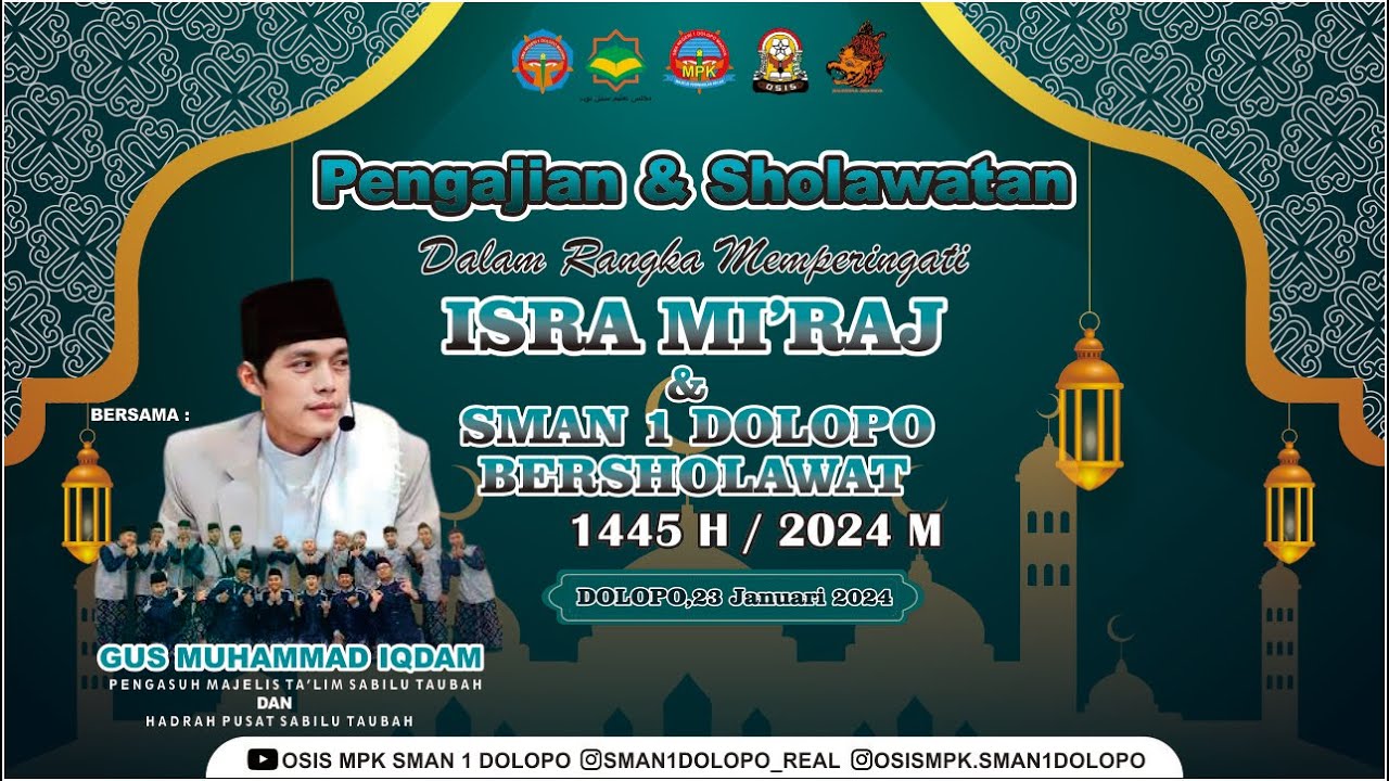 SMAN 1 Dolopo Bersholawat Bersama HADROH PUSAT SABILU TAUBAH Dan GUS MUHAMMAD IQDAM KHOLID