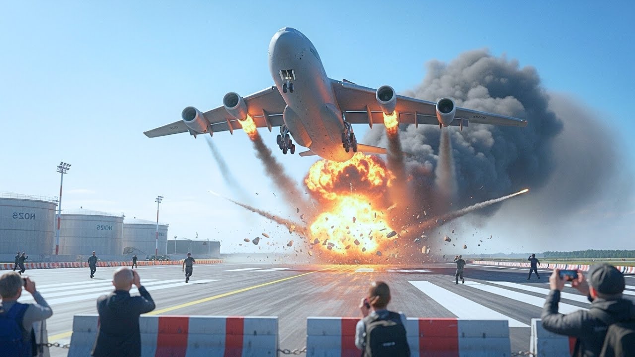 Venezuela shocked!! Female pilot of US C-17 aircraft takes off at full speed emergency!
