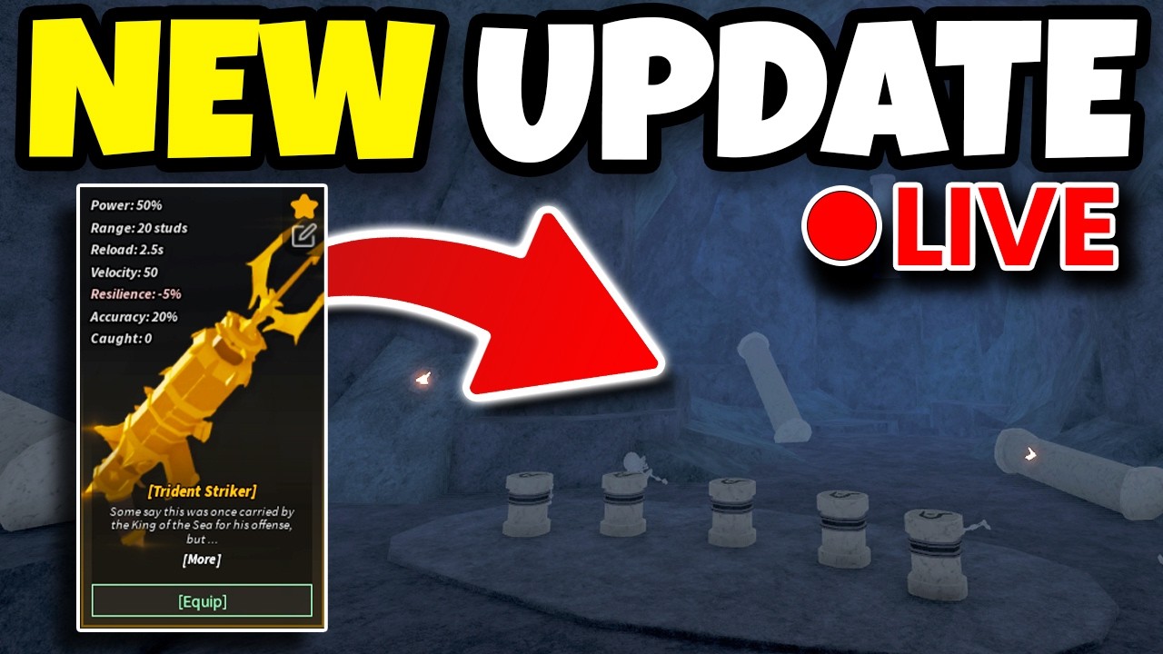 🔴 [LIVE] NEW HARPOON GUN UPDATE For FISCH Roblox!