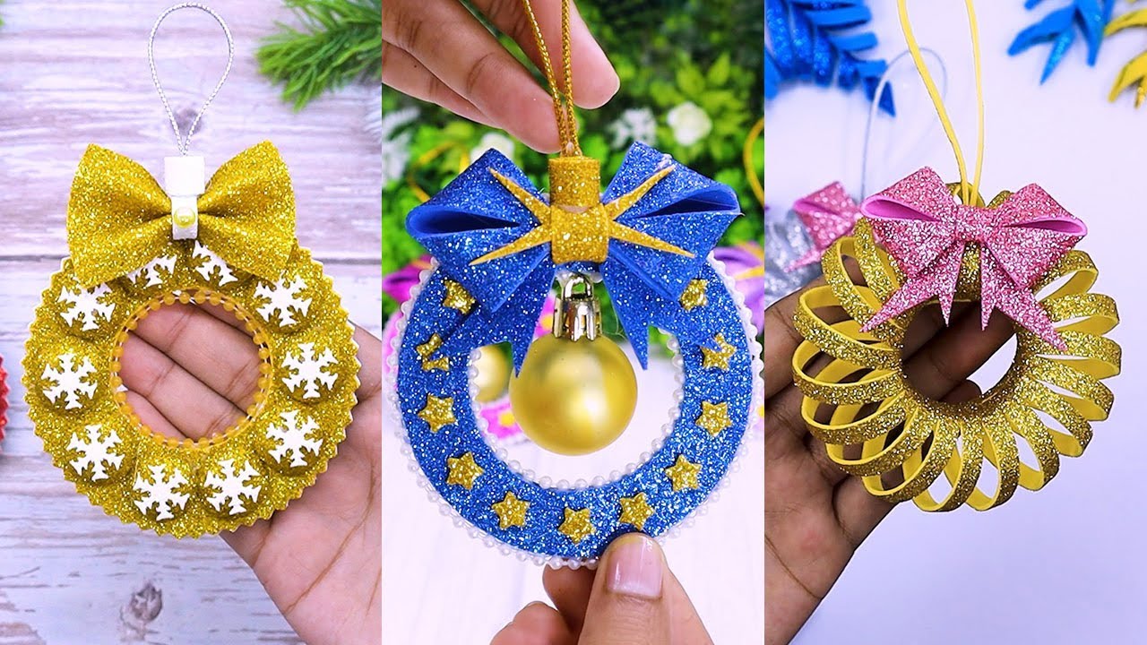 4 Best Ornaments for Christmas Tree Decorations🎄Mini Wreath Ornament