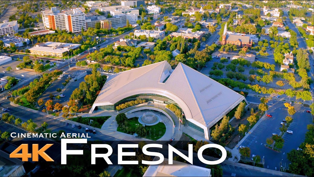 FRESNO 🇺🇸 Drone Aerial 4K California | USA United States of America