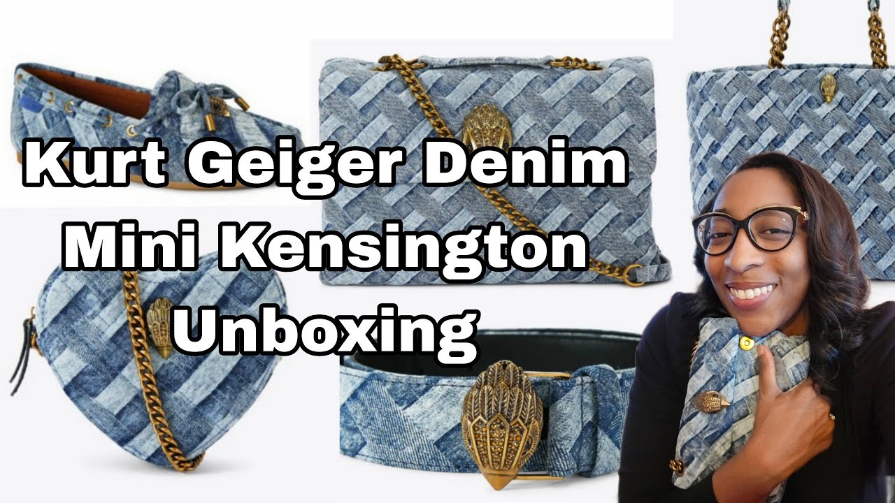 Kurt Geiger Unboxing Mini Denim Kensington | Comparing YSL Toy Lou Lou and Large Kensington