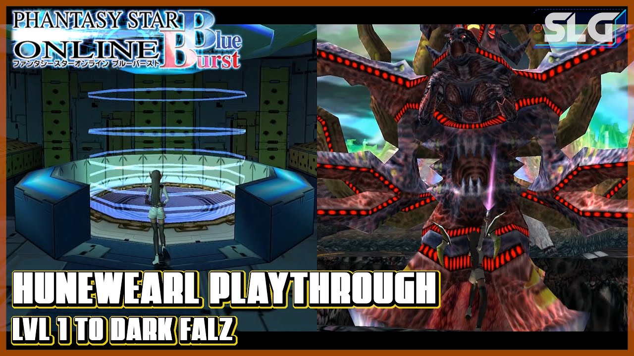 Phantasy Star Online - HUnewearl Complete Playthrough - Level 1 to Dark Falz [1080P]