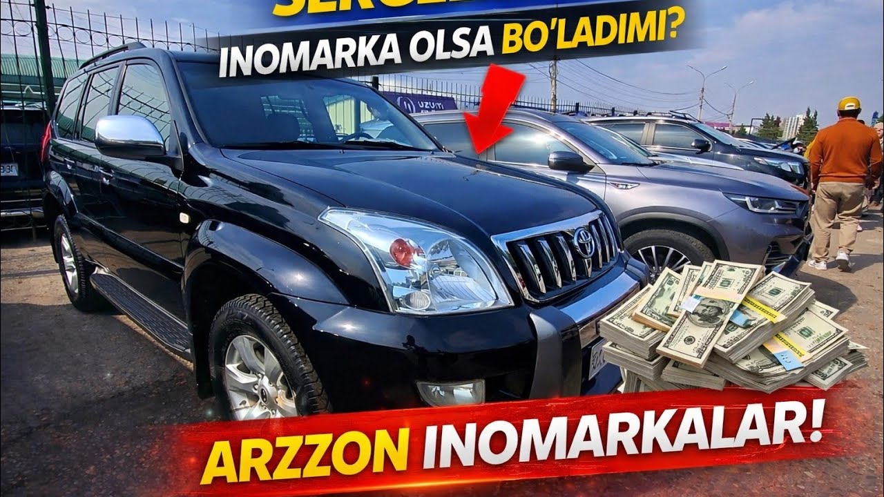 Sergeli mashina bozor inomarka narxlari tushyapdi