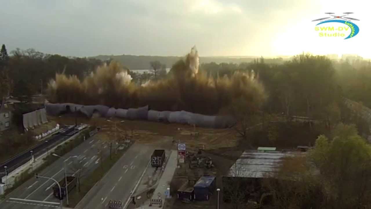 Brücken Sprengung der Stadionbrücke in Schwerin M.V. 2014