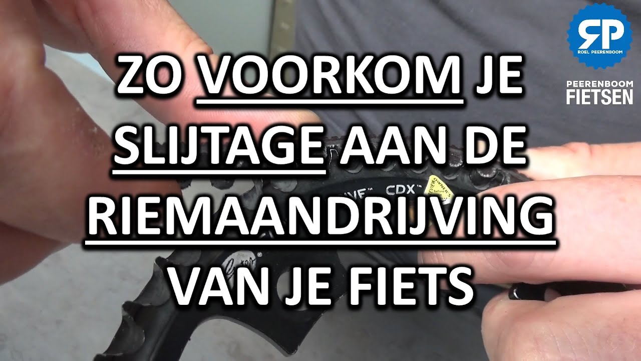 ZO VOORKOM JE SLIJTAGE AAN DE RIEMAANDRIJVING VAN JE FIETS