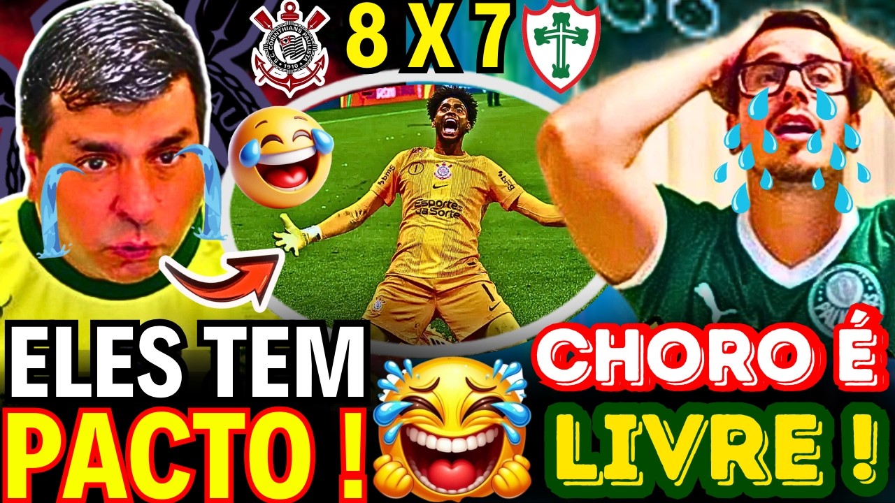 VAMOS RIR❓🤣Reações dos rivais LOUCOS após o Timão se classificar❗React Portuguesa 7x8 Corinthiansr❗