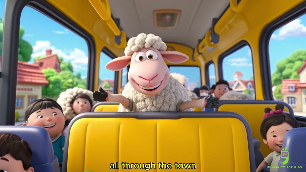 Wheels on the Bus (Animal Version) - Kids Songs & Nursery Rhymes | Funfinity for kids