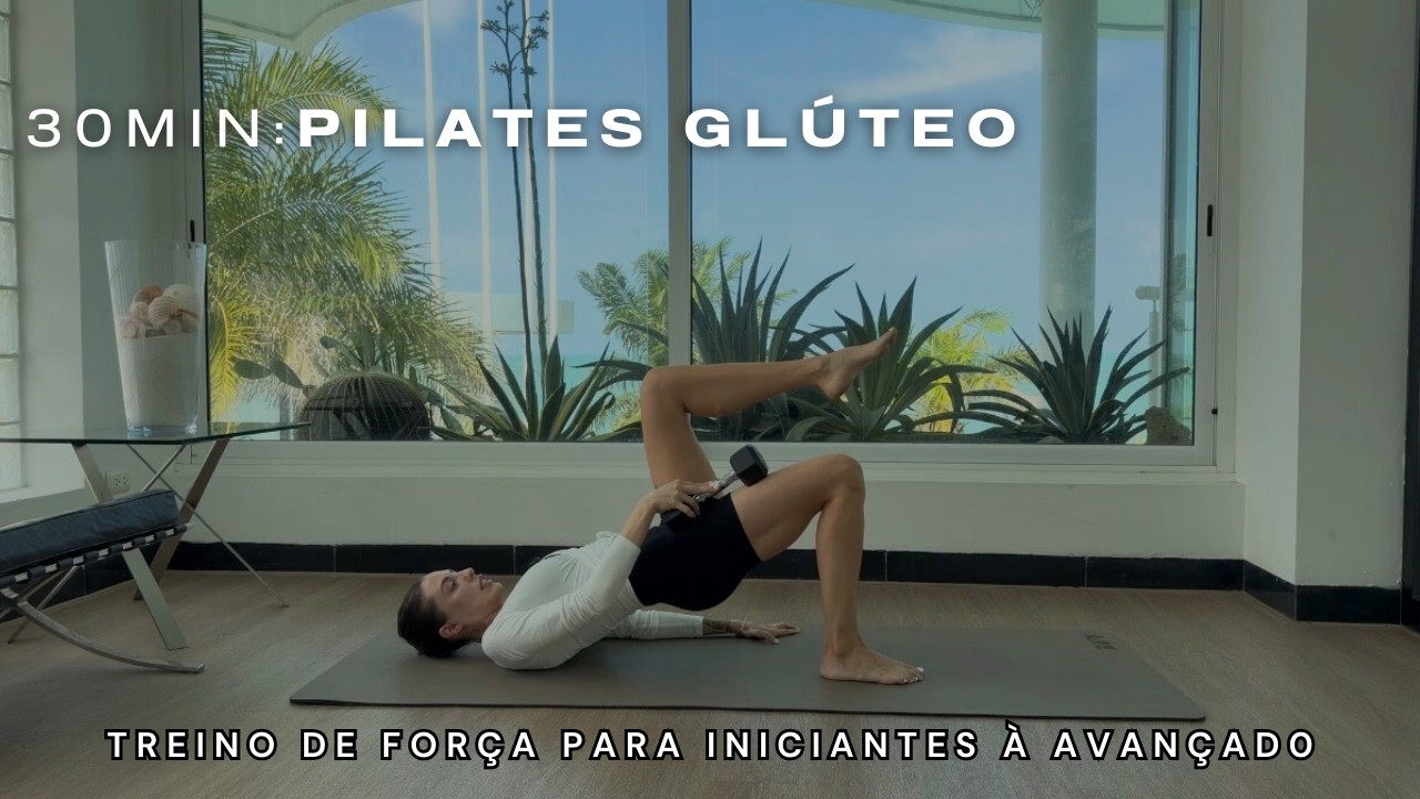 30 Min Glúteos no Colchonete 🔥 Pilates com Halter Pesado