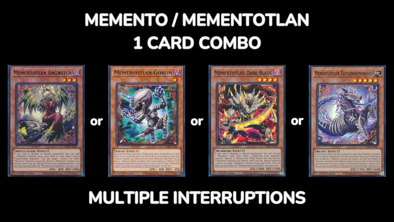 [Yugioh OCG] Memento / Mementotlan INSANE 1 Card Combo (Post INFO) - Multiple Interruptions