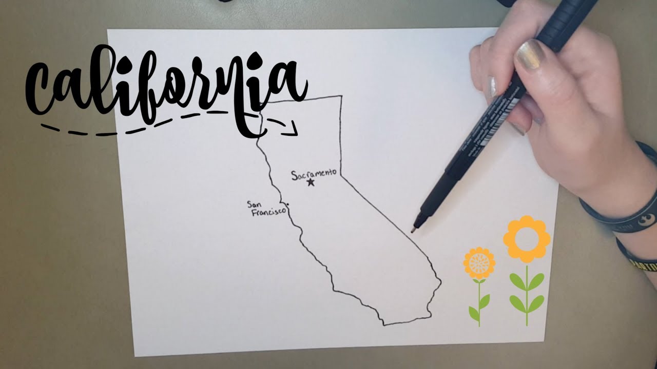 ASMR | Filling in a map of California 🏄🎬🌴