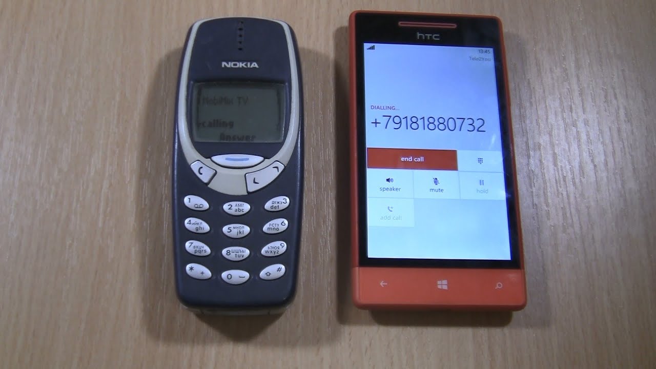 Incoming call & Outgoing call at the Same Time  Nokia 3310 +HTC
